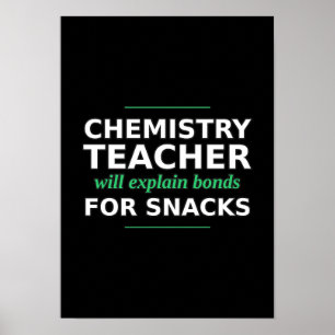 Chemielehrer wird Bondposter erklären Poster