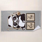 Chemiepanda entdeckte niedlich strandtuch (Vorderseite)