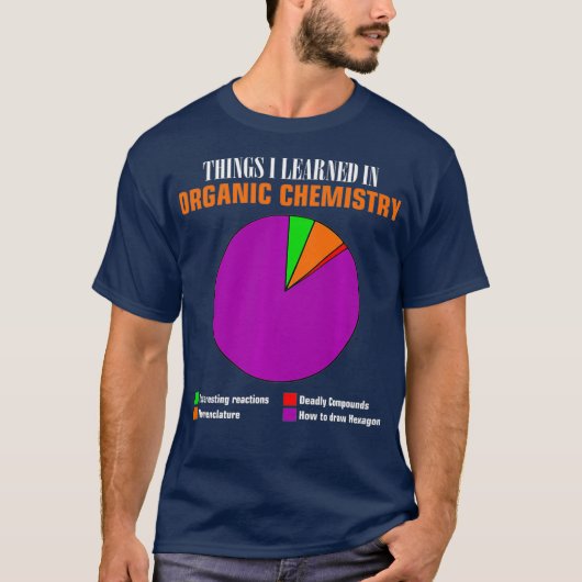 Chemiepiecharakter Hexagon Verbindungen lustiges G T-Shirt (Vorderseite)