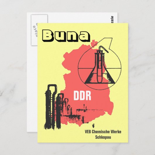 Chemiereklamedesign DDR Postkarte (Vorne/Hinten)