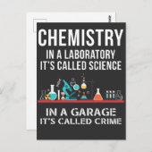 Chemiestabor Science Garage Crime Chemist Postkarte (Vorne/Hinten)