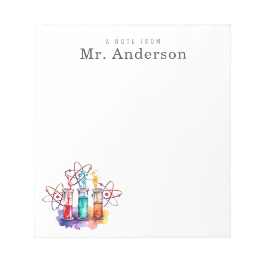 Chemietestuben für Wissenschaftslehrer Notizblock (Vorderseite)
