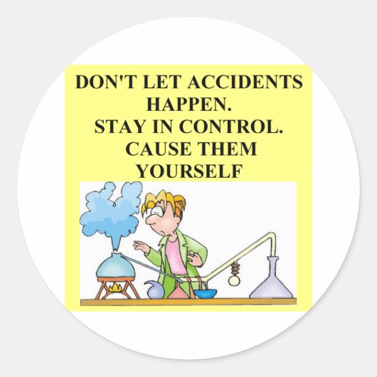 Chemieunfälle Runder Aufkleber (Vorderseite)