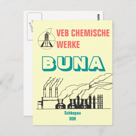 Chemiewerbedesign DDR Postkarte (Vorne/Hinten)