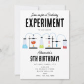 Chemiewissenschaft Teströhren Kindergeburtstag Par Einladung (Vorderseite)