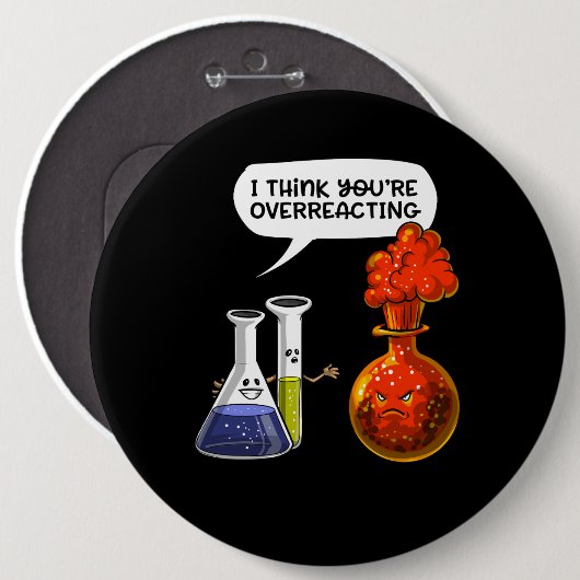 Chemiewissenschaft übertrifft der Witz Button (Vorne & Hinten)