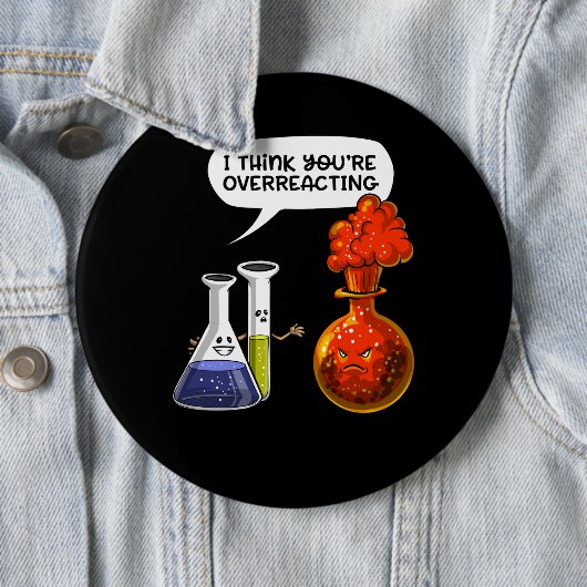 Chemiewissenschaft übertrifft der Witz Button (Beispiel)