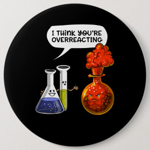 Chemiewissenschaft übertrifft der Witz Button