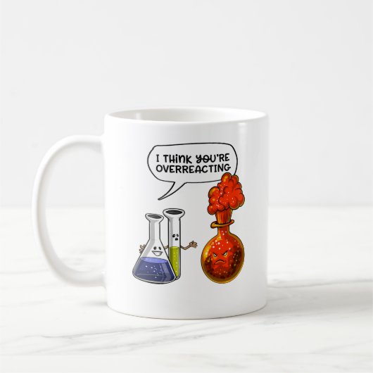 Chemiewissenschaft übertrifft der Witz Kaffeetasse (Links)
