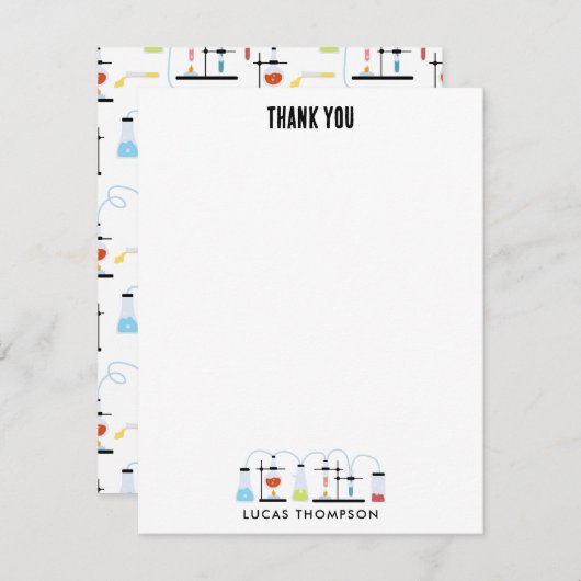 Chemiewissenschafts-Teströhren Labrador School Bet Dankeskarte (Vorne/Hinten)