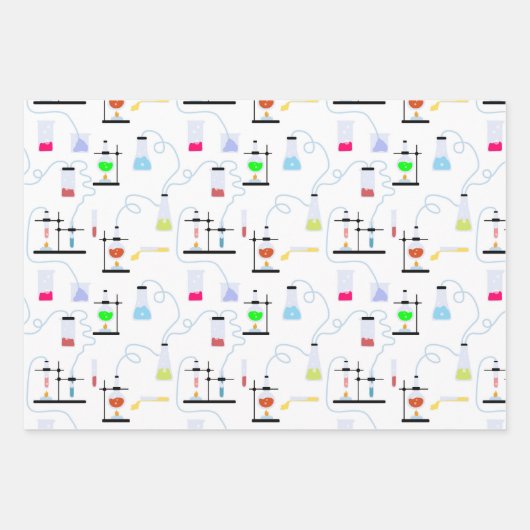 Chemiewissenschafts-Teströhren Labrador School Bet Geschenkpapier Set (Vorderseite)