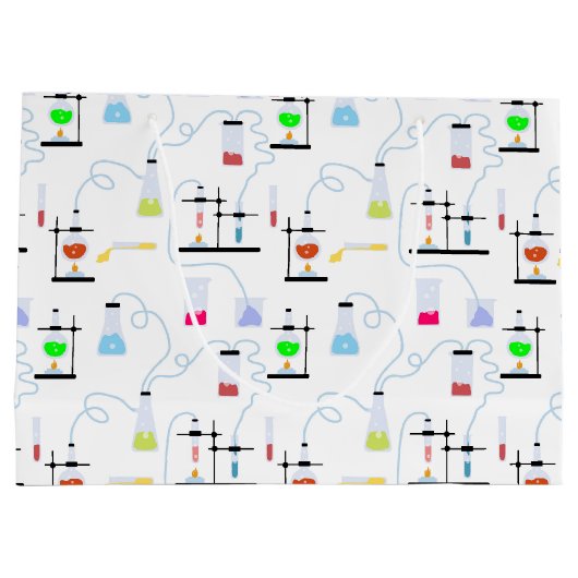 Chemiewissenschafts-Teströhren Labrador School Bet Große Geschenktüte (Rückseite)
