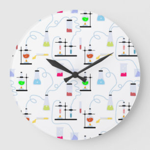 Chemiewissenschafts-Teströhren Labrador School Bet Große Wanduhr