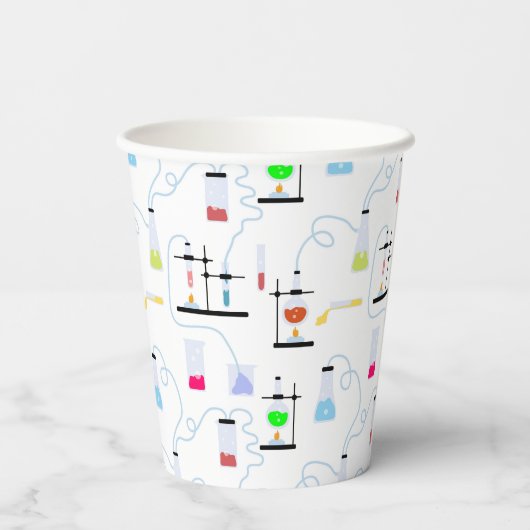 Chemiewissenschafts-Teströhren Labrador School Bet Pappbecher (Rückseite)