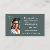 Chemiewissenschaftslehrer Tutor-Foto Visitenkarte (Rückseite)