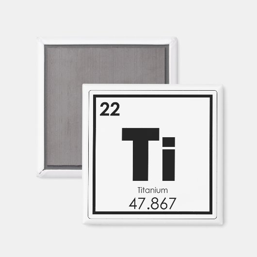 Chemikalie des Titanelements Magnet (Vorderseite/Rückseite)