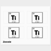 Chemikalie des Titanelements Rechteckiger Aufkleber (Blatt)