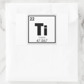 Chemikalie des Titanelements Rechteckiger Aufkleber (Tasche)