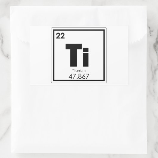 Chemikalie des Titanelements Rechteckiger Aufkleber (Tasche)