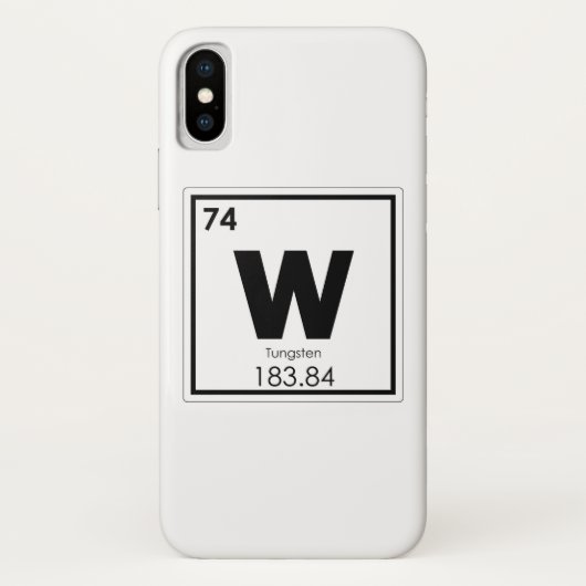 Chemikalische Formel für Wolframelemente Case-Mate iPhone Hülle (Rückseite)