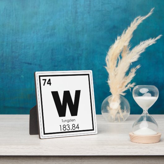 Chemikalische Formel für Wolframelemente Fotoplatte (InSitu)