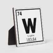 Chemikalische Formel für Wolframelemente Fotoplatte (Vorderseite)