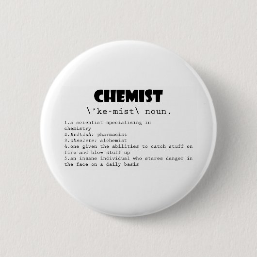 Chemiker-Definition Button (Vorderseite)
