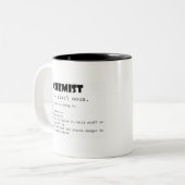 Chemiker-Definition Zweifarbige Tasse (Vorderseite Links)