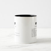 Chemiker-Definition Zweifarbige Tasse (Mittel)