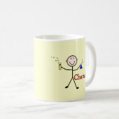 Chemiker Geschenk-Stock Person mit Reagenzgläsern Kaffeetasse (VorderseiteRechts)