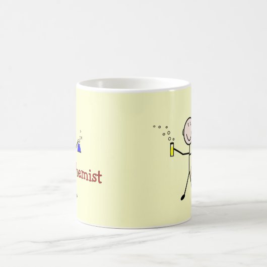 Chemiker Geschenk-Stock Person mit Reagenzgläsern Kaffeetasse (Mittel)