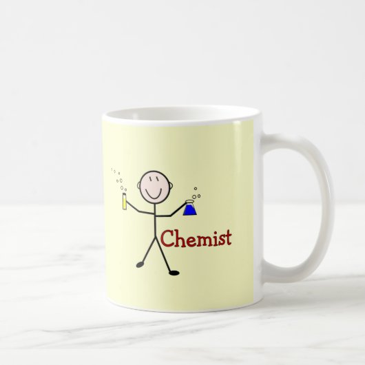Chemiker Geschenk-Stock Person mit Reagenzgläsern Kaffeetasse (Rechts)