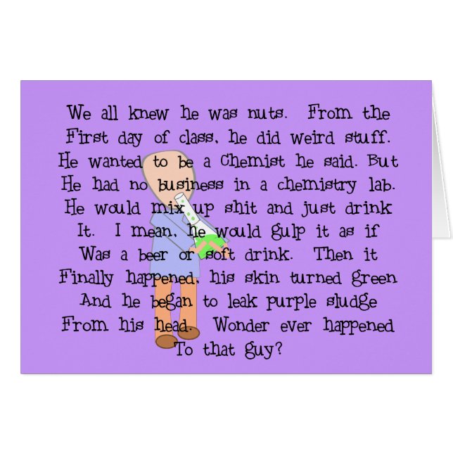 Chemiker-Geschenke--Geschichten-Kunst "der wütende (Vorderseite (Horizontal))