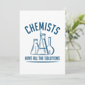 Chemiker haben alle Lösungen Dankeskarte (Stehend Vorderseite)