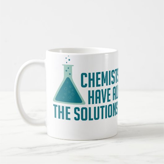 Chemiker haben alle Lösungen Kaffeetasse (Links)