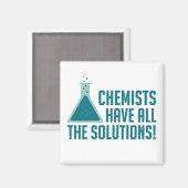 Chemiker haben alle Lösungen Magnet (Vorderseite/Rückseite)