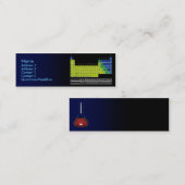 Chemiker-Karte mit Periodensystem Mini Visitenkarte (Vorne/Hinten)