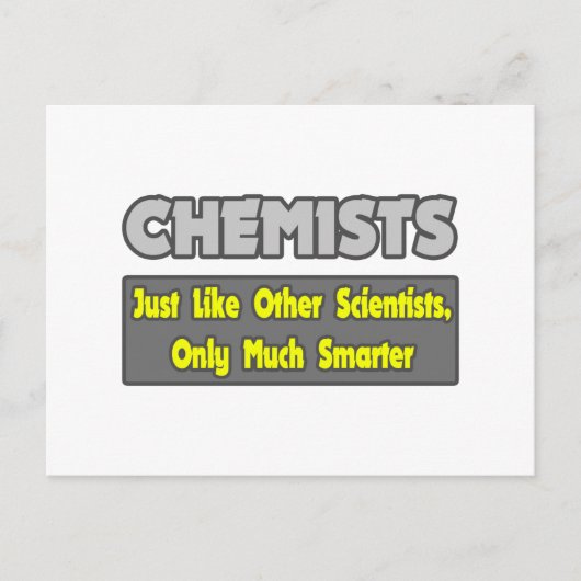 Chemiker...klüger Postkarte (Vorderseite)