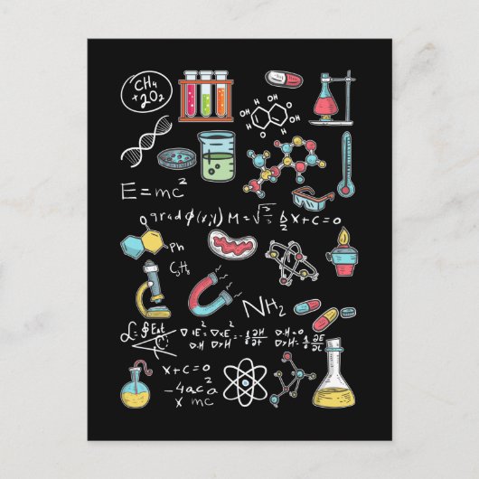 Chemiker Mathematiker Physiker Chemist Postkarte (Vorderseite)