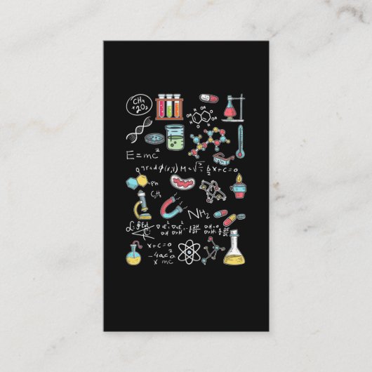Chemiker Mathematiker Physiker Chemist Visitenkarte (Vorderseite)