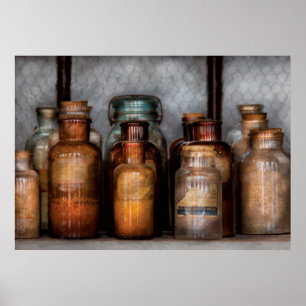 Chemiker - verschiedene Chemikalien Poster