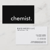 Chemiker. Visitenkarte (Vorne/Hinten)