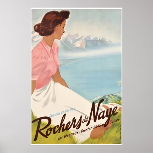 Chemin de Fer des Rochers de Naye, sur Montreux, Poster (Vorne)