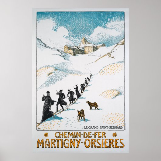 Chemin-de-Fer Martigny-Orsières, Schweiz, Bahn Poster (Vorne)