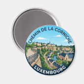 Chemin de la Corniche Luxemburg Magnet (Vorderseite/Rückseite)