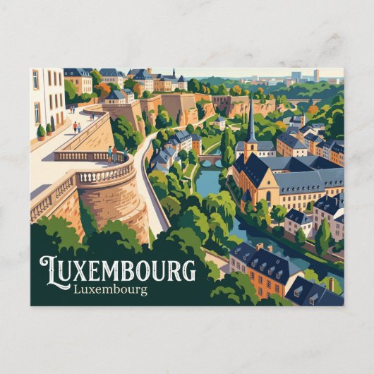 Chemin de la Corniche Luxemburg Postkarte (Vorderseite)