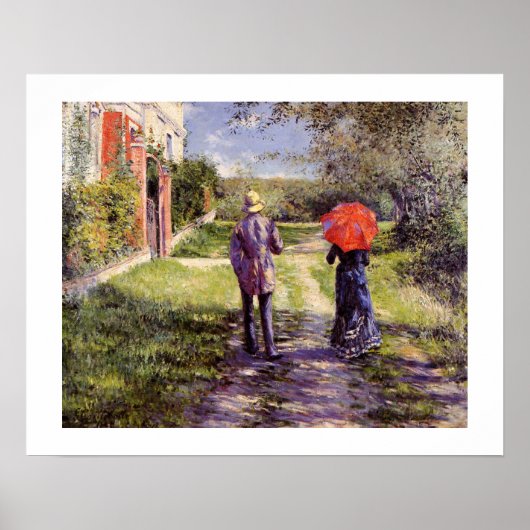 Chemin Montant von Gustave Caillebotte Print Poster (Vorne)