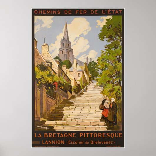 Chemins de Fer de l'Etat, La Bretagne Pittoresque, Poster (Vorne)
