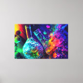 Chemische abstrakte Flasenflüssigkeit Leinwanddruck (Vorderseite)