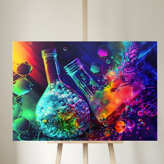 Chemische abstrakte Flasenflüssigkeit Leinwanddruck
